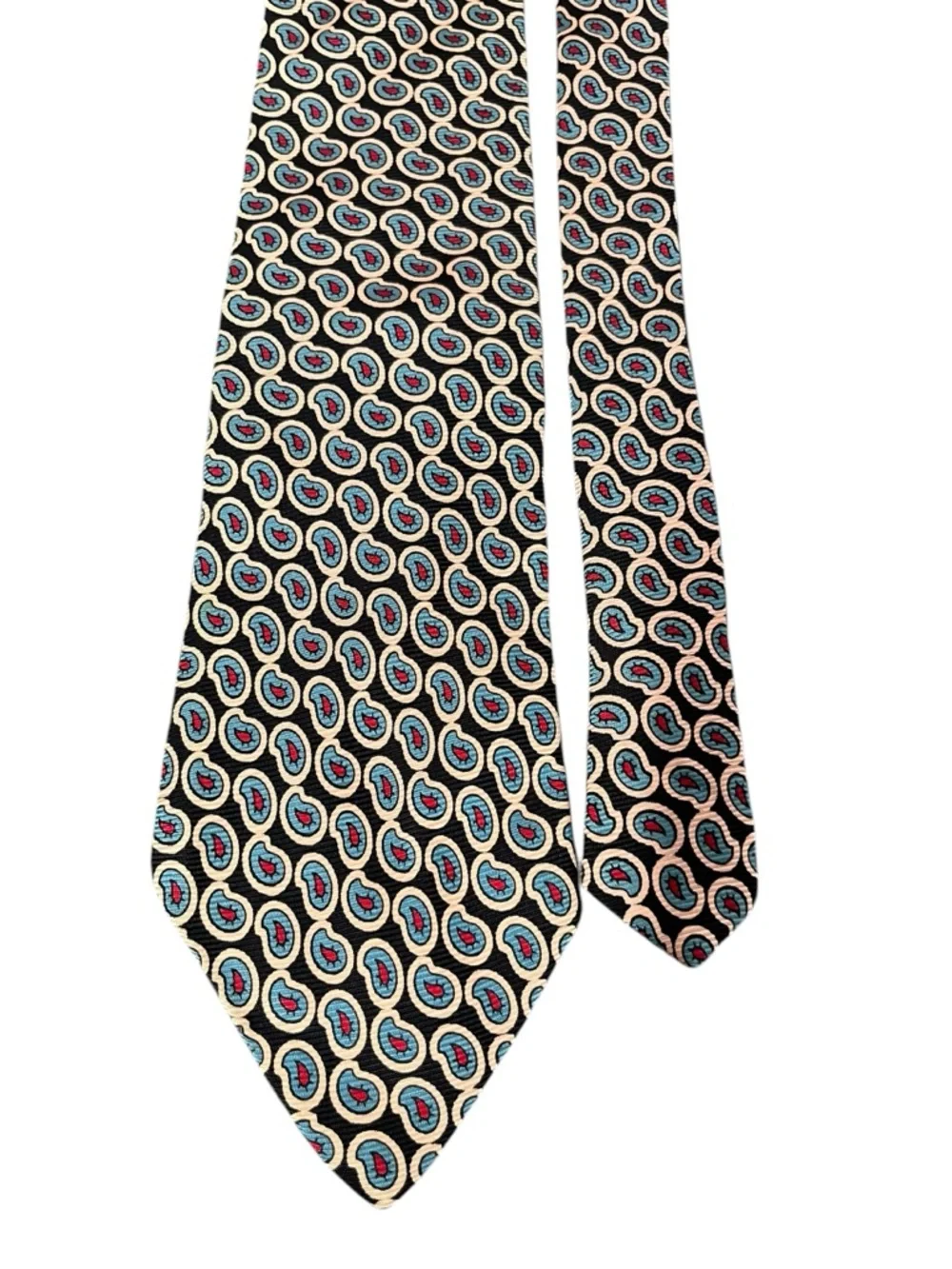VTG POLO Ralph Lauren Silk Tie Brown Pink Blue USA Made Classic Neck Tie